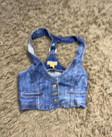 Jalate Denim Crop Vest