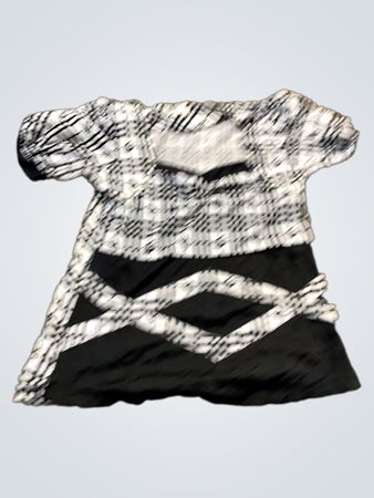 S & M Damen Schwarz-Weiß Karierte Bluse