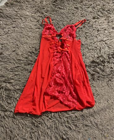 Rote Spitze Babydoll Unterwäsche