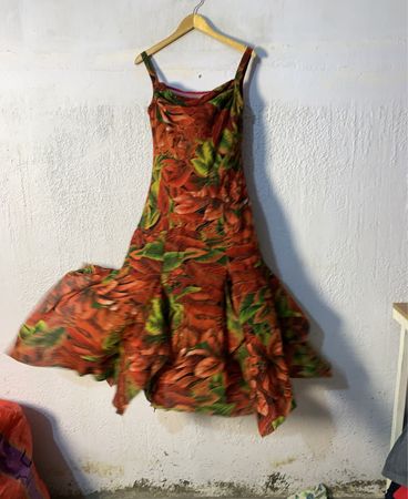 Terracotta Floral Print Dress
