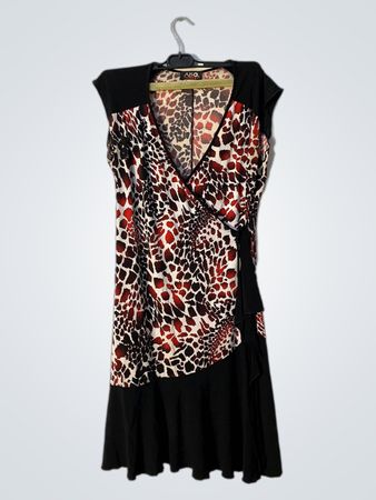 AISO Damen Tiermuster Wickelkleid