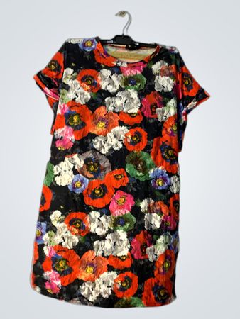 Topshop Floral Print Mini Dress