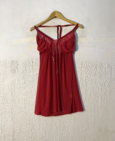 Rote Babydoll-Unterwäsche
