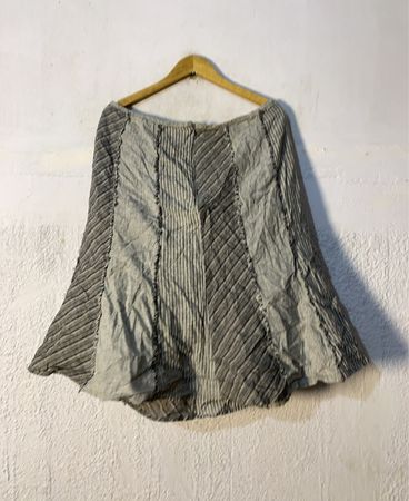 Grauer gestreifter Patchwork-Rock