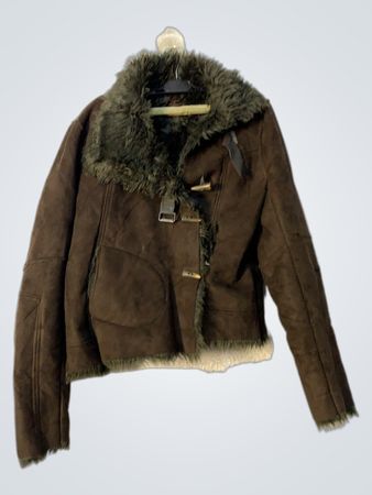 Women's Brown Faux Fur Lined Jacket