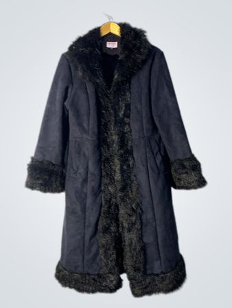 CASUAL WOMAN Faux Fur Trimmed Coat