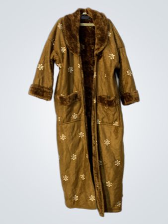 Brown Embroidered Coat