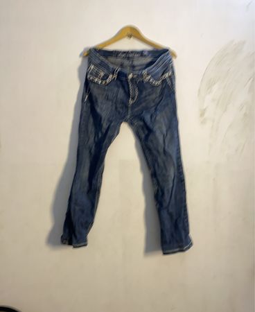 L.A. Idol Damen Verzierte Blaue Jeans