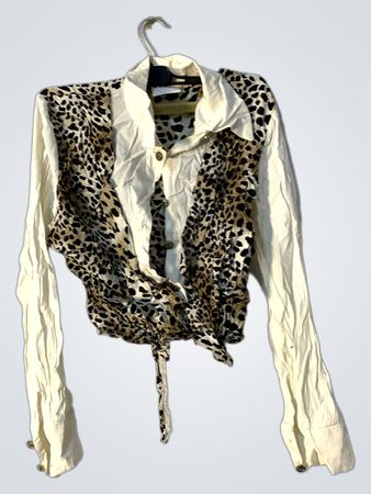 Damen Kollektion Leopardenmuster Knopfshirt