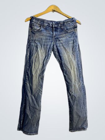 Blaue Denim-Jeans