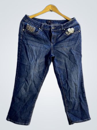 Earl Jean verzierte Denim-Capris