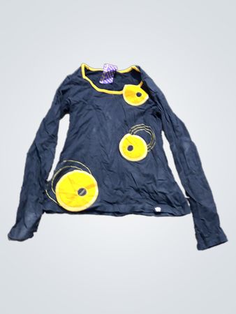 Tres Toutous Navy Blue Langarmshirt mit gelben Akzenten
