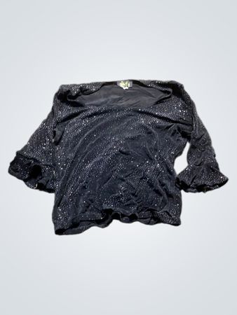 Bella Fashion Style Schwarzes Glitzeroberteil
