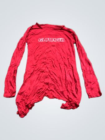 Rote asymmetrische Tunika