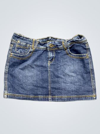 Denim Co. Blaue Denim Minirock