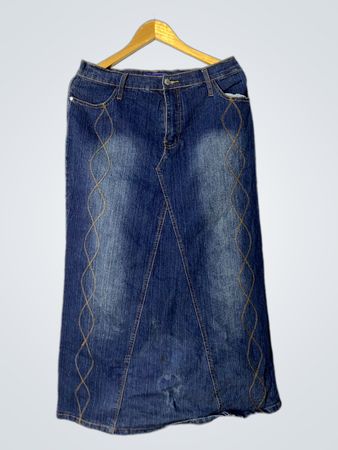 Si Ni Ka Fashion Jeans Denim Maxirock