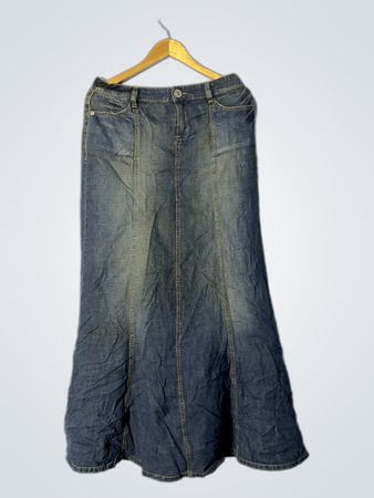 GMAXAZR JEAN Denim Maxi Rock