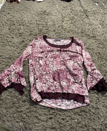 Fashion Plus Damen Pink Floral Glockenärmel Top