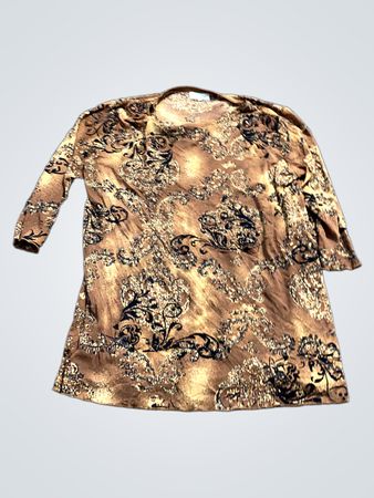 Amalia Collection Damen Braun Druck Top