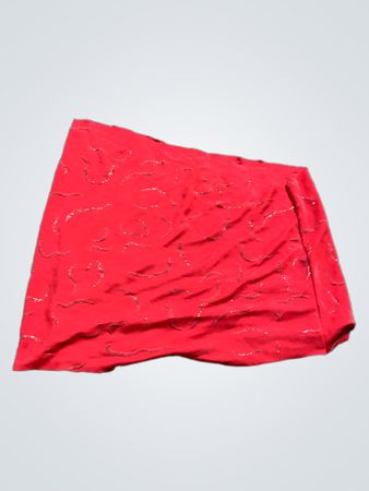 Roter Rock mit Glitzer Muster