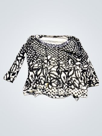 Gerry Weber Black & White Print Langarmoberteil