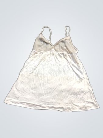 weißes Slip-Kleid