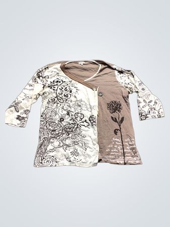 Fashion+ Damen bedrucktes Langarmoberteil