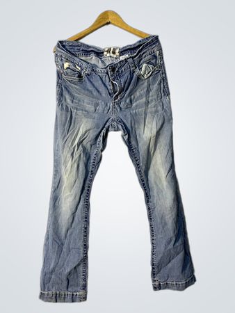 NEW YORK & COMPANY Damen Slim Boot Jeans Größe 16