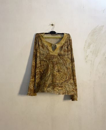 Paisley-Print Langarmshirt