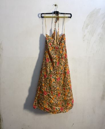 Floral Print Halter Neck Dress