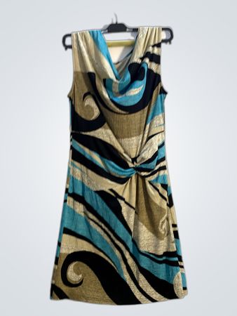 Ärmelloses Kleid mit abstraktem Druck