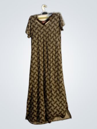 Jyoti Nachthemden Brauner Gedruckter Maxikleid