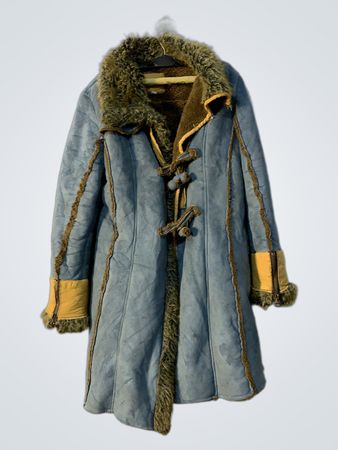Blue Faux Fur Lined Coat
