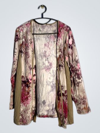Offener Cardigan mit floralem und Schlangenmuster