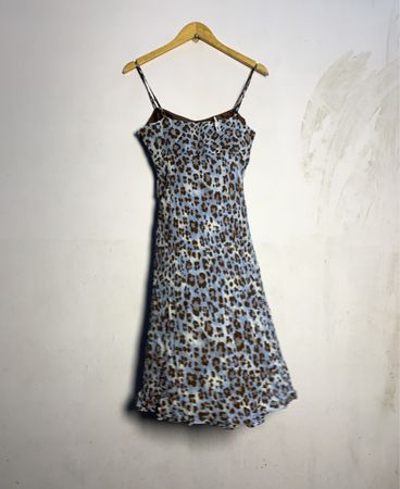 Alain Manoukian Leopard Print Slip Dress