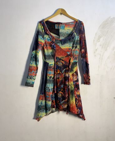 EXQUISS'S M/L Patchwork Kleid