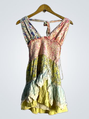 Florales Patchwork-Minikleid