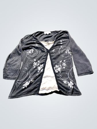 Affinites Armand Thierry Gestreifter Blumen-Cardigan