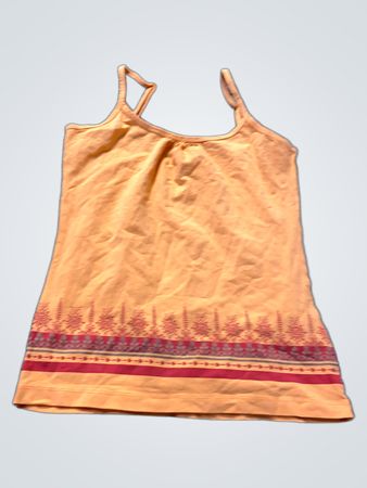 Orangenes Tanktop mit Muster