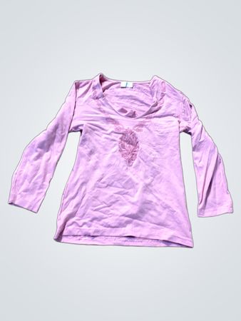 KARITTA Pink Besticktes Langarmshirt