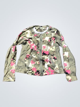 G.W. Floral Print Zip-Up Jacke