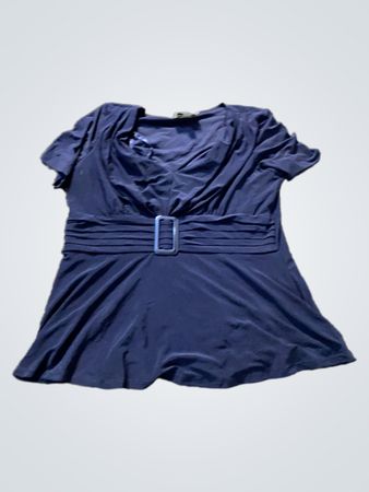 JULIAN TAYLOR NEW YORK Navy Blau Bundbluse