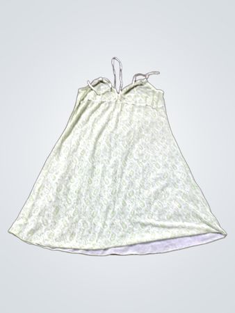 Grünes Paisley-Print Slipkleid