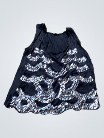 WÄHLE Schwarzes Pailletten-Trägershirt
