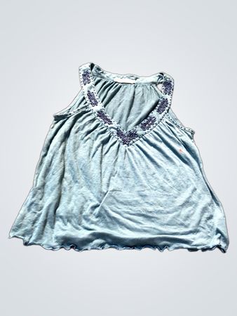 Topshop Blau Besticktes Tanktop