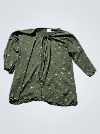 Royal Green Floral Print Top