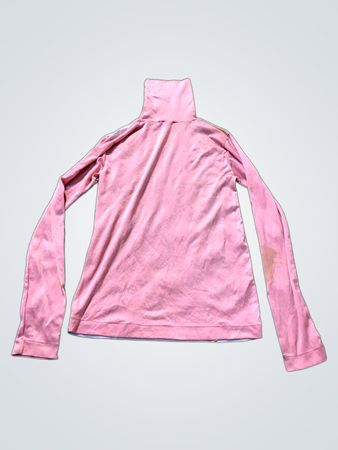 Rosa Rollkragen-Shirt mit Grafikdruck