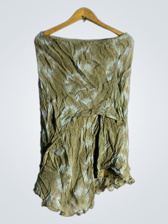 Olivegrüner Batik-Rock