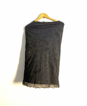 Urban Outfitters Schwarzer Floral Transparenter Midi-Rock