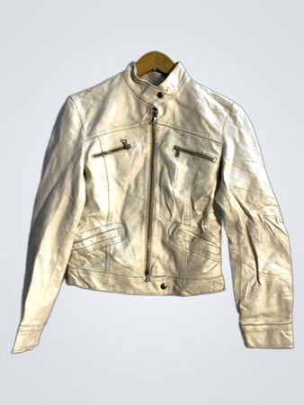 VIAMAESTRA Cream Lederjacke